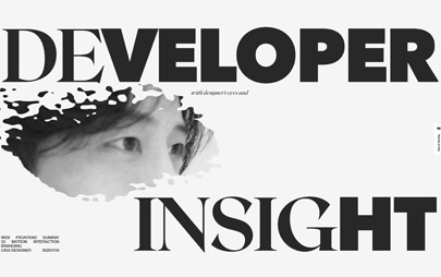 developer ui ux design with modern typography 2022
